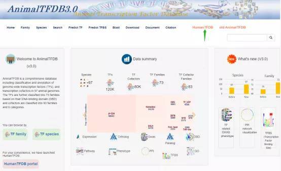 AnimalTFDB：动物转录因子注释和预测tool